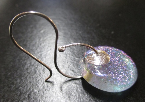 unusual dichroic glass earrings